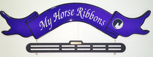 My Horse Ribbons in Royal Blue with Combination holder
