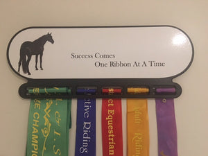 Success Comes One Ribbon At A Time one section for sashes and 4 sections for ribbons,  holds over 60 Ribbons