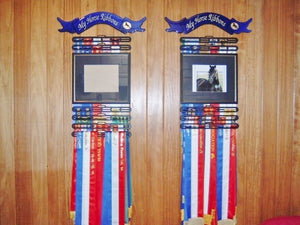 Trophy wall with Ribbon Mate with photo frame and extra holders